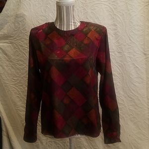 Bethany Red/Gold patterned Blouse